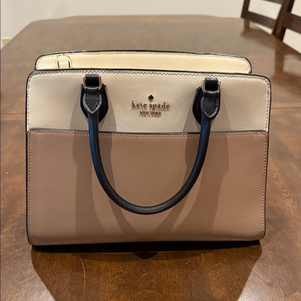 Kate Spade Two-Tone Beige and Black Tote